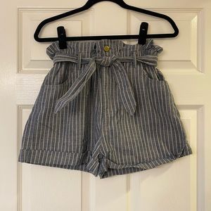 Vici dolls striped paper bag shorts